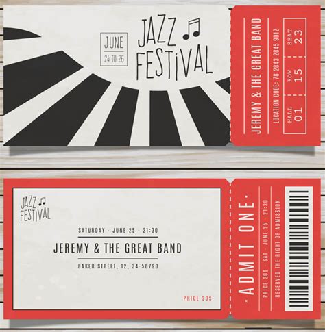 Event Ticket Template Adobe Illustrator