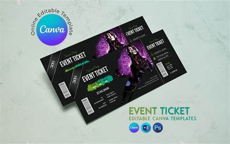 Event Ticket Template Canva