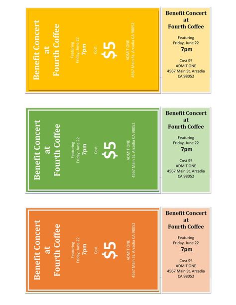 Event Ticket Template Download