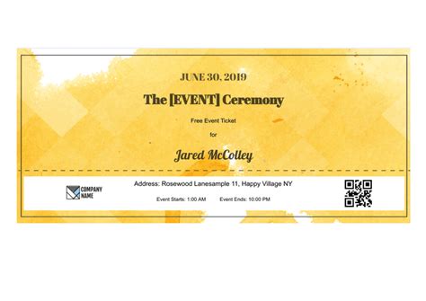 Event Ticket Template PDF