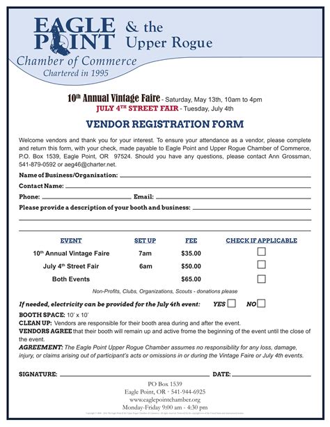 Event Vendor Registration Form Example