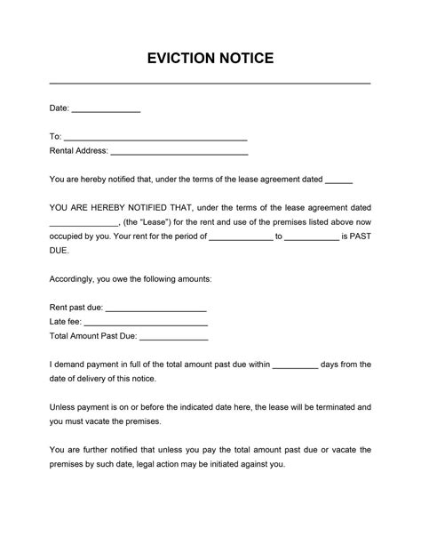 Eviction notice template florida