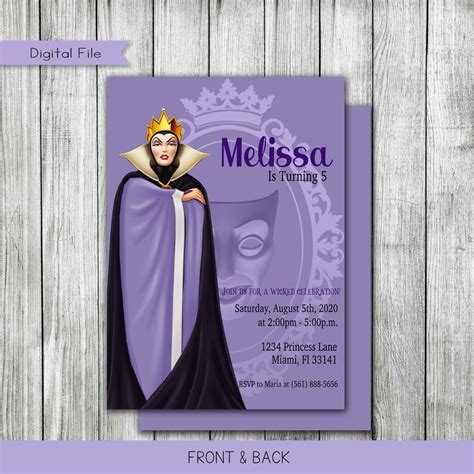 Evil Queen Invitation Template