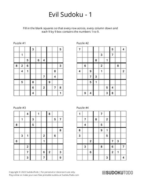 A diagram showing the solution to an evil Sudoku puzzle