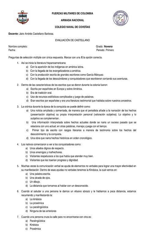 Estructura del Examen del Army