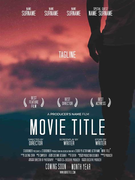 Example Film Poster Credits Template