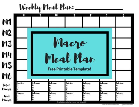 Example Macro Meal Planner Template