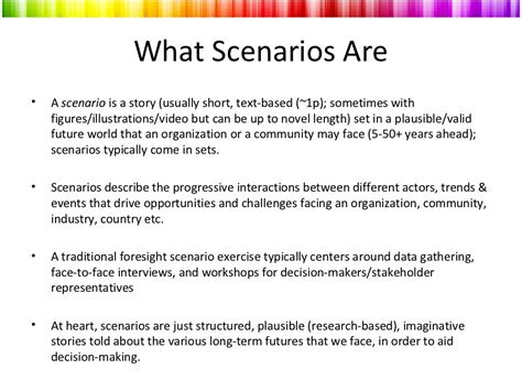 Example Scenarios