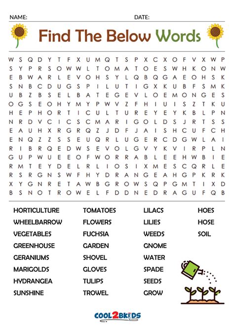 Examples of Hard Printable Word Search Puzzles