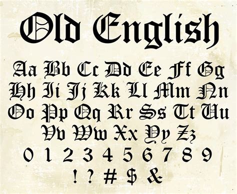 Examples of Old English Fonts