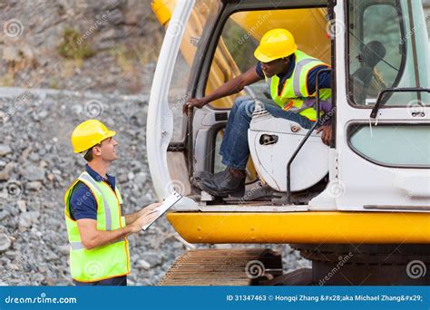 Excavator operator working on a mining site