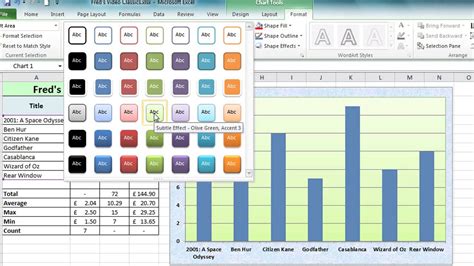 Excel 2010 Charts and Graphs