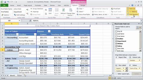 Excel 2010 PivotTables