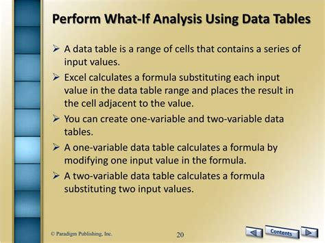 Excel 2010 What-if Analysis