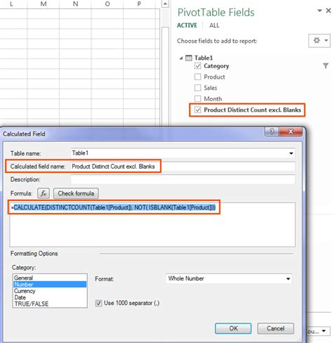 Excel 2013 Distinct Count Function