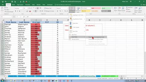 Excel 2016 Conditional Formatting