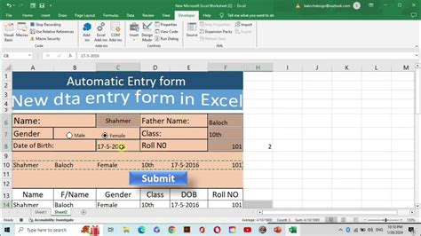 Excel 2016 Data Entry Tips