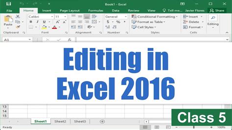 Excel 2016 Editing