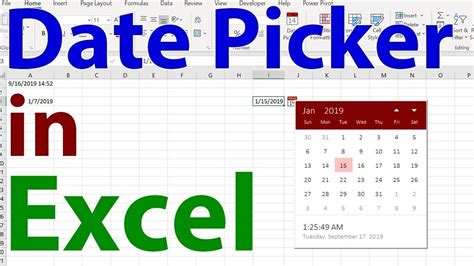 Excel 365 Date Picker Example 6