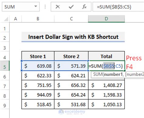 Excel Absolute Reference Dollar Symbol