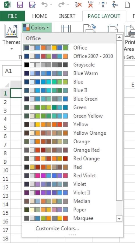 Excel Accent Color