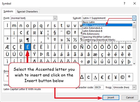 Excel Accent Marks Examples