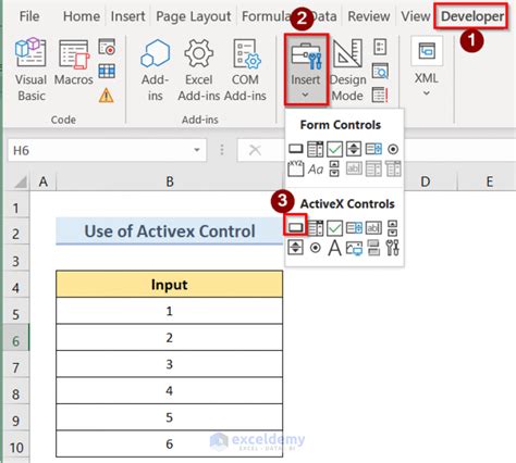 Excel ActiveX Control