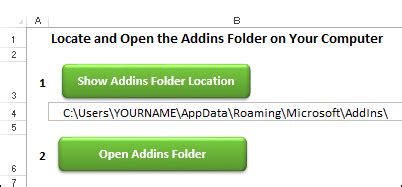 Excel Add-ins to Copy Folder