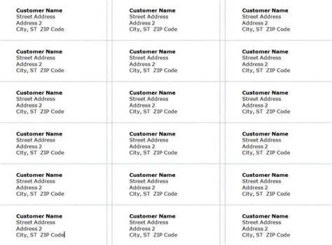 Excel Address Label Template Example 4