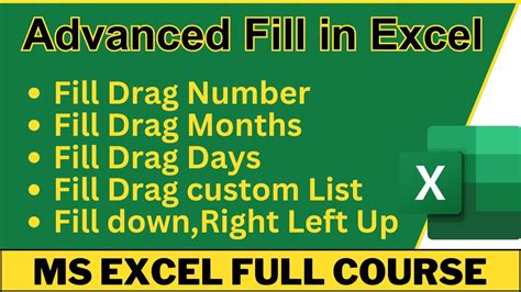 Excel Advanced Filling