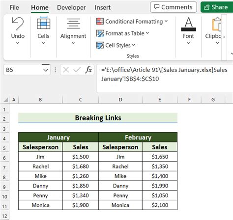 Excel Advanced Solutions Break Links