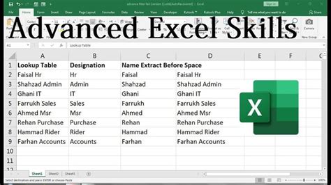 Excel advanced techniques