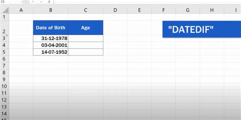 Age Calculation Tips in Excel