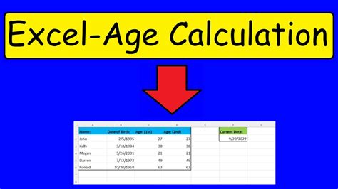 Age Formula Examples in Excel