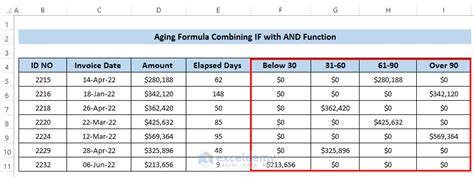 Excel Aging Formulas