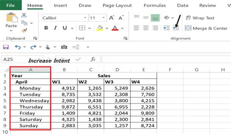 Excel Alignment Tab