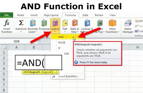 Excel AND function