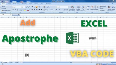 Excel Apostrophe Formula