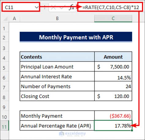 APR calculator example 6