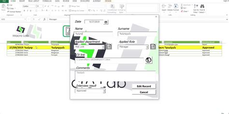 Arm macro in Excel