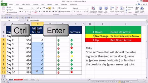 Excel Arrows Conditional Formatting