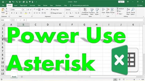 Excel Asterisk Wildcard