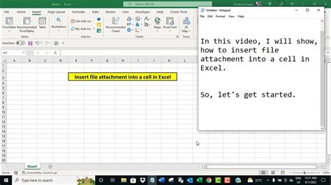 Excel attachment options