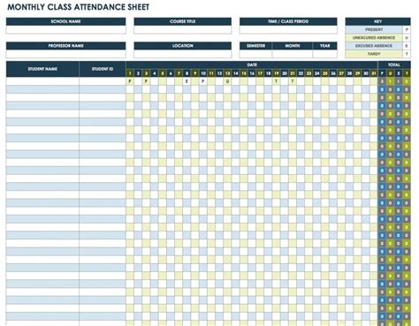 Excel attendance tracker