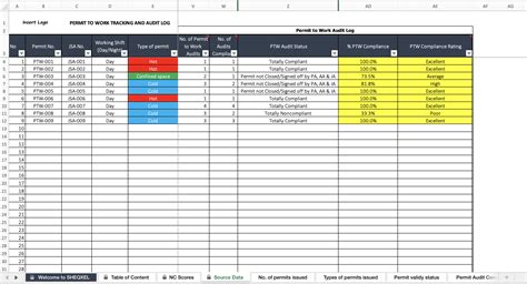 Excel audit for driver logs