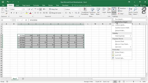 Excel autofit column width shortcut