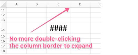 Excel autofit column width shortcut for Mac