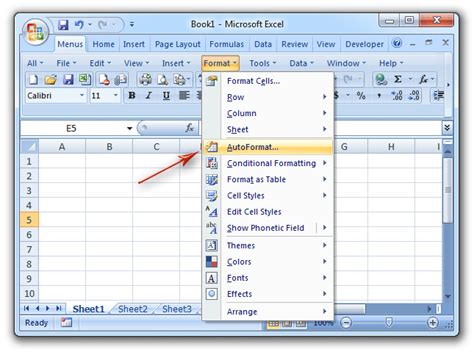 Excel AutoFormat Options