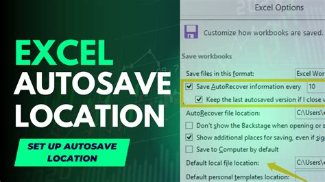 Excel Autosave Location