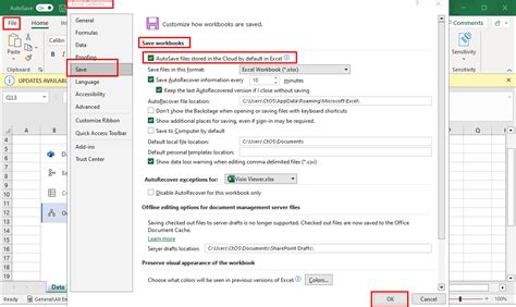 Excel Autosave Troubleshooting